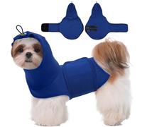MIGOHI Dog Anxiety Vests for Small Dogs, Calming Shirts for X-Small Dogs, Dog Comfort Vests for Anxiety, Wrap Ears to Relief Anxious, New Places, Social Stress, Xs,Blue