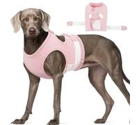 MIGOHI Dog Calming Vest, Soft Anxiety Relief Shirt for Dogs - Breathable Anxiety Jacket for Separation, Fireworks - Calming Wrap for Large Dogs Sleep During Thunderstorms, Car Ride, Travel, Pink L
