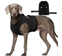 MIGOHI Dog Calming Vest, Soft Anxiety Relief Shirt for Dogs - Breathable Anxiety Jacket for Separation, Fireworks - Calming Wrap for Large Dogs Sleep During Thunderstorms, Car Ride, Travel, Black L