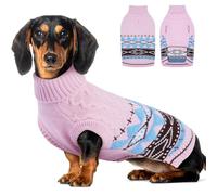 MIGOHI Dog Christmas Sweater Stylish Fall Dog Sweater | Winter Knitted Pullover Vest for Medium Dogs,Durable Knitwear for Dogs with Elastic Cuffs,French Bulldog,Boston Terrier,Pink,L