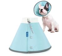 MIGOHI Dog Cone for Small Dogs,Soft Cone for Dogs to Stop Licking,Comfy E Collar for Dogs After Surgery,Small Dog Cone Alternative,Pet Elizabethan Recovery Cone for Spay,Neuter,Hot Spot,XXL,Blue