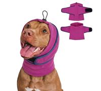 MIGOHI Dog Ear Cover for Anxiety Relief, Noise Cancelling Muffs for Fireworks Thunder, Quiet Ears for Dogs with Hook & Loop, Adjustable Soft No Shake Ear Wrap for Dogs Hematoma, Vet Visit, Purple L