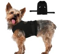 MIGOHI Small Dog Anxiety Vest, Soft Calming Wrap for Fireworks, Thunderstorm, Separation - Comfort Anxiety Relief Shirt for Dogs Stay Calm & Feel Safe, Relax in Travel, Vet, Grooming, Black S