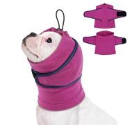 MIGOHI Small Dog Ear Muffs for Noise Anxiety, Soft Calming Hoodie for Fireworks & Thunder, No Shake Ear Wrap Dog Hematoma, Adjustable Head Cover for Dogs Bath Grooming, Chihuahua Yorkie, Purple S