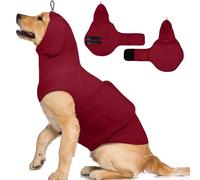 MIGOHI XL Dog Anxiety Calming Vest for Fireworks, Storms, Travel, Separation, Stretchable Calming Hoodie for Dogs Anxiety, Adjustable Head Wrap to Calm Down Dogs, XL,Red