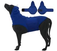 MIGOHI XL Dog Anxiety Calming Vest for Fireworks, Storms, Travel, Separation, Stretchable Calming Shirts for Dogs Anxiety, Adjustable Head Wrap to Calm Down Dogs, XL,Blue