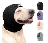 MIGOHI XL Dog Ear Muffs Hematoma with Soft Pad - No Shake Ear Wrap for Dogs, Ear Protection for Dogs Noise Anxiety,Adjustable Dog Head Cover for Separation,Vet Visit,XL,Black