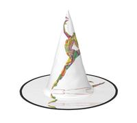 Migpkd A Dancer Halloween Witch Hat For Women Men Cosplay Accessories For Costume Party Wizard Hat