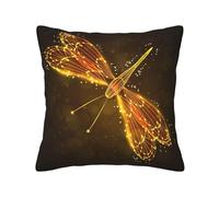 Migpkd Abstract Yellow Dragonfly Corduroy Decorative Throw Pillow Covers Square Pillow Case Cushion Cover For Sofa Home Decor