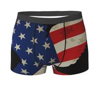 Migpkd American Eagle And Flag Mens Boxer Briefs Stretch Performance Mens Underwear Boxers Black