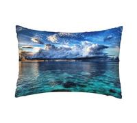 Migpkd Beautiful View Of The Sea Pillow Cases Home Decorative Pillowcase Boudoir 12 X 18 Inch Pattern Throw Pillow Covers