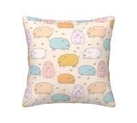 Migpkd Colorful Cute Pig Corduroy Decorative Throw Pillow Covers Square Pillow Case Cushion Cover For Sofa Home Decor
