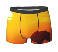Migpkd Elephant Pictures Mens Boxer Briefs Stretch Performance Mens Underwear Boxers Black