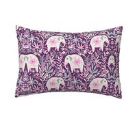 Migpkd Flower-Elephant Pillow Cases Home Decorative Pillowcase Boudoir 12 X 18 Inch Pattern Throw Pillow Covers