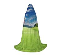 Migpkd Golf Field With Flag In The Hole Hooded Cape For Teenagers Full Length Hooded