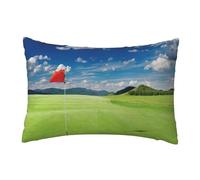 Migpkd Golf Field With Flag In The Hole Pillow Cases Home Decorative Pillowcase Boudoir 12 X 18 Inch Pattern Throw Pillow Covers