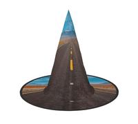 Migpkd Highway Road In The Desert Landscape Halloween Witch Hat For Women Men Cosplay Accessories For Costume Party Wizard Hat