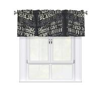 Migpkd I Know The Plans Have You Declares Lord Valance Curtains, Rod Pocket Short Curtain Window Valances For Living Room, 54 X 18 Inch