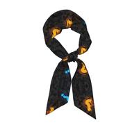 Migpkd Question Mark Silk Feeling Scarf Elongated Satin Head Scarf For Women 3.1 Ã- 46.9inches