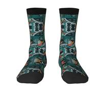 Migpkd Scandinavian Animals Fashion Breathable Printed Boot Socks, Soft Cozy Boots Sock Gifts For Women Men,Running Socks