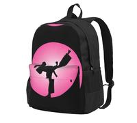 Migpkd Taekwondo Design School Backpack For Boys And Girls, College Bookbag, Lightweight Back Pack, Casual Laptop Backpack