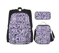 Migpkd The Sea Witch Inspired School Bag Pencil Case Lunch Bag Combinationbackpack for Kids School Bookbag