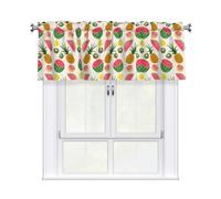 Migpkd Tropical Fruits Valance Curtains, Rod Pocket Short Curtain Window Valances For Living Room, 54 X 18 Inch