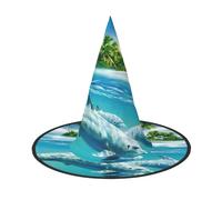 Migpkd Underwater Sea Fish Halloween Witch Hat For Women Men Cosplay Accessories For Costume Party Wizard Hat