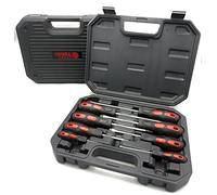 Migra Tools Screwdriver Sets with Case - 8-Piece Magnetic Screwdriver Set with 4 Slotted Heads and 4 Cross Heads - Advanced Tool Kits for Home - Chrome Vanadium - Carry Case Included