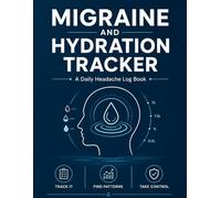 Migraine and Hydration Tracker: A Daily Headache Log Book to Record Water Intake, Caffeine, Triggers, Symptoms, Aura, Pain Levels, Medications, and Relief - with Episode Timeline and Severity Chart