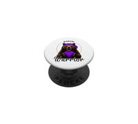 Migraine Awareness Ribbon Bear Pride Warrior Migraine PopSockets Adhesive PopGrip