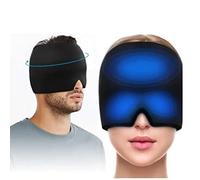 Migraine Headache Relief Hat - Ice Head Wrap with Double-Layer Ice for Migraine Pain, Portable & Stretchy Design for Home Use - Black