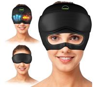 Migraine Relief Cap - 2 in 1 Soothing Headache Relief Cap with Detachable Eye Mask 20% Extra Gel - Headache Hat for Migraines - Cold Ice Head Wrap Products for Stress, Tension, Hangover & Puffy Eyes