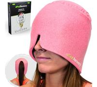 Migraine Relief Cap 360º - Head Wrap for Headache - Reusable Cold/Hot Therapy for Chronic Migraine, Tension, Sinus Stress & Puffy Eyes - Gel Ice Pack for Head - Odorless, One Size +30% Gel