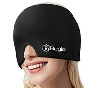 Migraine Relief Cap, All Around Gel Covered Reusable Headache Relief Cap, Black Migraine Cap for Headache Relief, Puffy Eyes