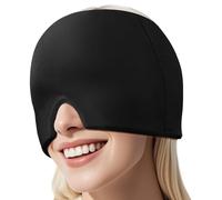 Migraine Relief Cap, All Around Gel Covered Reusable Headache Relief Cap, Black Migraine Cap for Headache Relief, Puffy Eyes