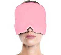 Migraine Relief Cap Flexible Headache Relief Hat Reusable Cold Hot Therapy Migraine and Headache Relief Cap for Head Tension Sinus Pain Puffy Eyes (Pink)