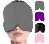 Migraine Relief Cap, Reusable Cold Hot Therapy Migraine and Headache and Migraine Hat, Head Wrap Ice and Hot Mask for Puffy Eyes, Tension, Sinus and Stress Relief -(Grey)
