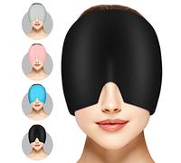 Migraine Relief Cap, Reusable Cold Hot Therapy Migraine and Headache Relief Cap, Single-Sided Gel Ice Hot Head Wrap for Chronic Migraine, Tension Headache, Sinus Stress, Puffy Eyes (Grey)