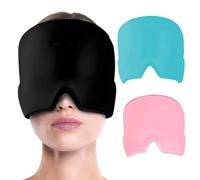 Migraine Relief Cap, Reusable Cold Hot Therapy Migraine and Headache Relief Cap, Single-Sided Gel Ice Hot Head Wrap for Chronic Migraine, Tension Headache, Sinus Stress, Puffy Eyes (Black)