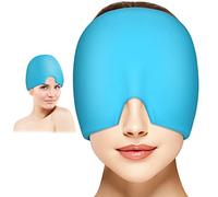 Migraine Relief Cap, Reusable Cold Hot Therapy Migraine and Headache Relief Cap, Single-Sided Gel Ice Hot Head Wrap for Chronic Migraine, Tension Headache, Sinus Stress, Puffy Eyes (Grey)