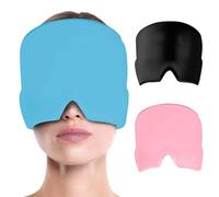 Migraine Relief Cap, Reusable Cold Hot Therapy Migraine and Headache Relief Cap, Single-Sided Gel Ice Hot Head Wrap for Chronic Migraine, Tension Headache, Sinus Stress, Puffy Eyes (Blue)