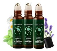 Migraine Relief Roll-On, Migraine & Headaches Roll On Essential Oil 10ml, Soothing Peppermint Oil Headache Stick, Fast Cooling Comfort for Your Head (3Pcs)