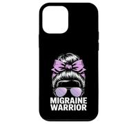 Migraine Warrior Messy Bun Purple Ribbon Awareness Case for iPhone 12 mini