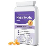 MigraSoothe Original Vitamin B2 Riboflavin 400mg Capsules for Adults - High Strength Daily Supplement for Migraine Wellness Routine and Energy Metabolism - Vegan, Made in UK, 30 Capsules