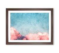 Migrating Birds Painting Modern Art Framed Wall Art Print, Ready to Hang Picture for Living Room Bedroom Home Office Décor, Walnut A2 (64 x 46 cm)