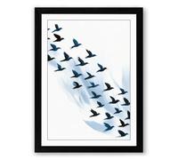 Migrating Flight Modern Framed Wall Art Print A3 (42×29.7cm) Black, Wall Decor for Living Room, Bedroom, Office & Home, Ready to Hang, Art Gift