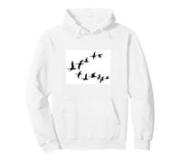 Migrating Geese Flying in Formation Pullover Hoodie