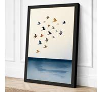 Migration Across Still Waters Canvas Wall Art Print 30x20 Inch