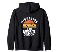 Migration Is My Favorite Season Birding Funny Birdwatching Zip Hoodie